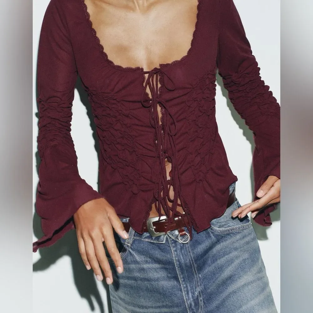 Zara ruched tie